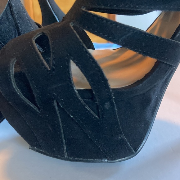 JustFab Platform Heels in Black Faux Suede, Like New! - Picture 6 of 14